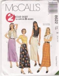 8622 MCCALLS 2 HR SEMI FIT  LONGER SKIRT PATTERN 4-8; 8-12